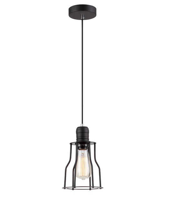 BLACKBAND Black Angled Bird Cage Pendant Light- BLACKBAND2