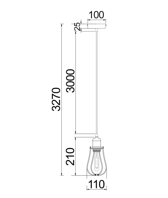 CLA LIGHTING IRON CAGE BLK PEAR E27 Pendants BLACKBAND4 Cla Lighting