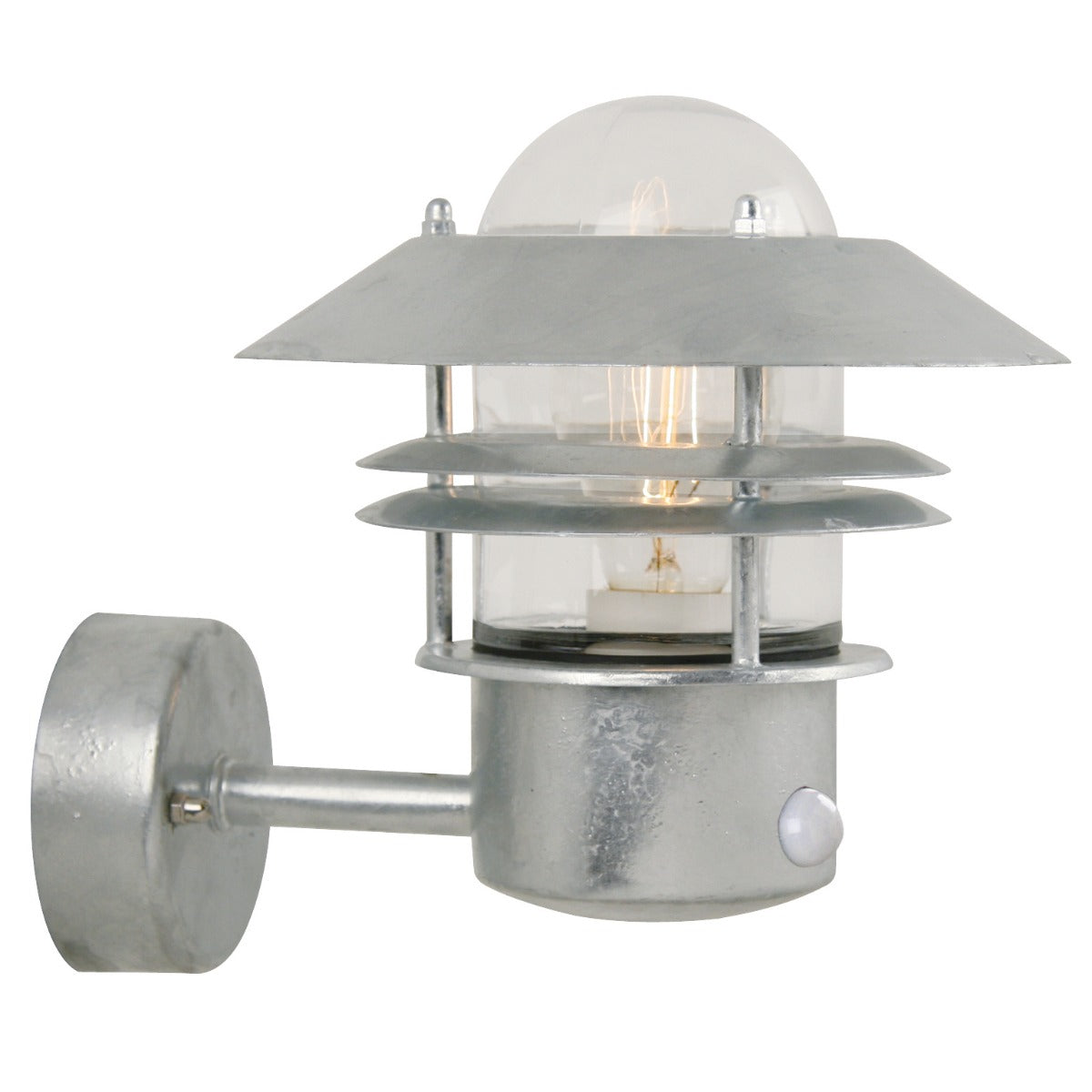 Blokhus Sensor Wall Galvanized Galv. Steel/Glass Clear IP54 E27 - 25031031