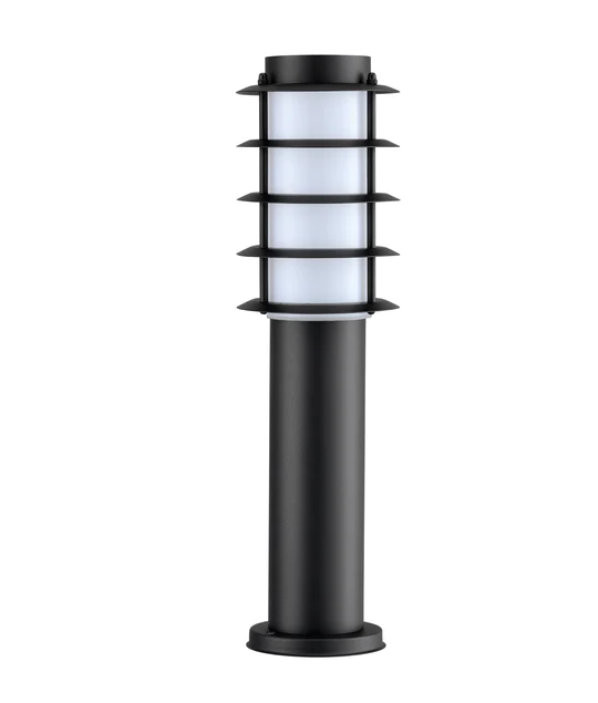 BORDA Exterior E27 Surface Mounted Louvred Black Bollard Light IP44- BORDA3
