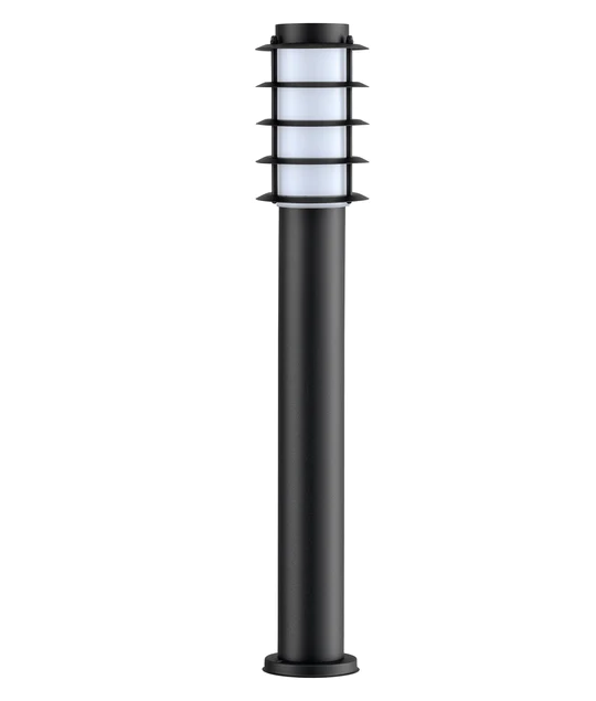 BORDA Exterior E27 Surface Mounted Louvred Black Bollard Light IP44- BORDA5