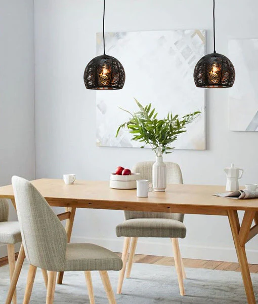 BOTANICA Bohemian Embossed Dome Shape Pendant Lights- BOTANICA02