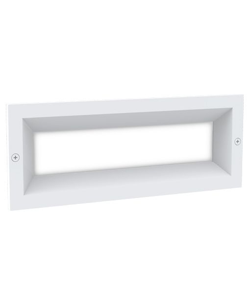 WALL LED 240V RECD WH RECT BRICK0004 Cla Lighting