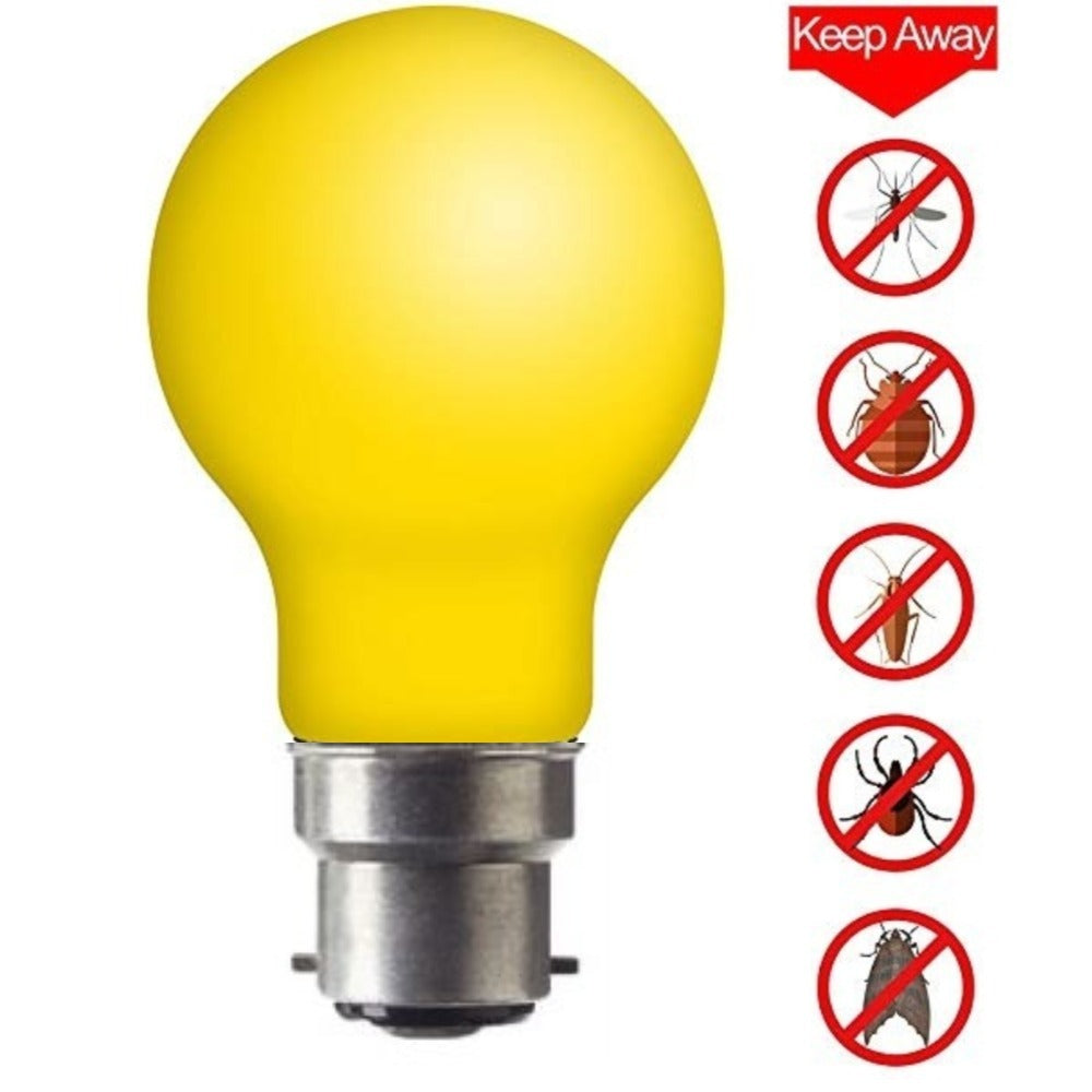 Bayonet Bug Globe B22 Yellow Insect.
