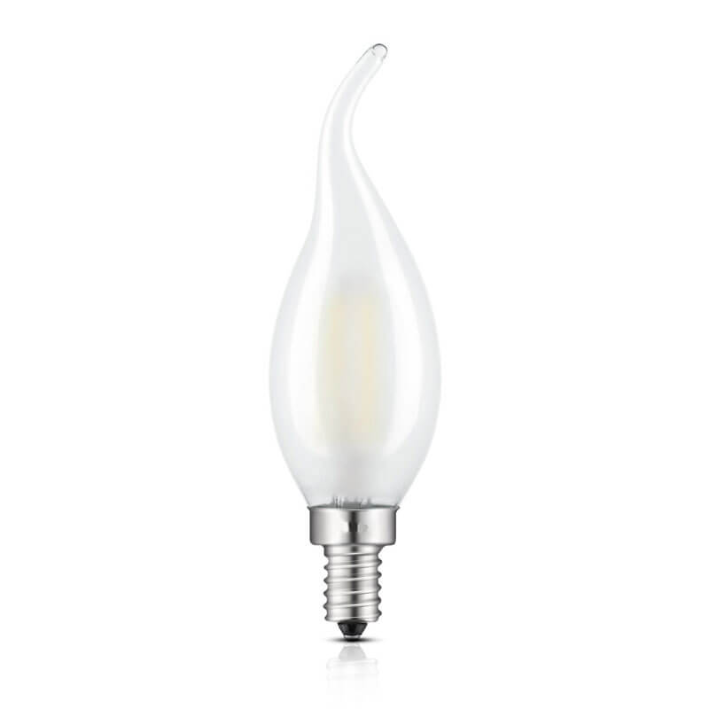 4 Watt Flame Tip Candle Dimmable Warm White LED Filament Bulb (E12) Frosted - ELE-E124W3KDCCFROST