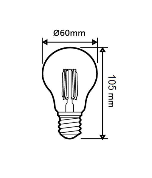 GLS LED Filament Dimmable Globes Clear Diffuser (8W)- CF17DIM
