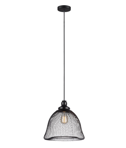 PENDANT ES 72W Smoke BLK WINE GLASS with raindrop effect CHUVA2 Cla Lighting