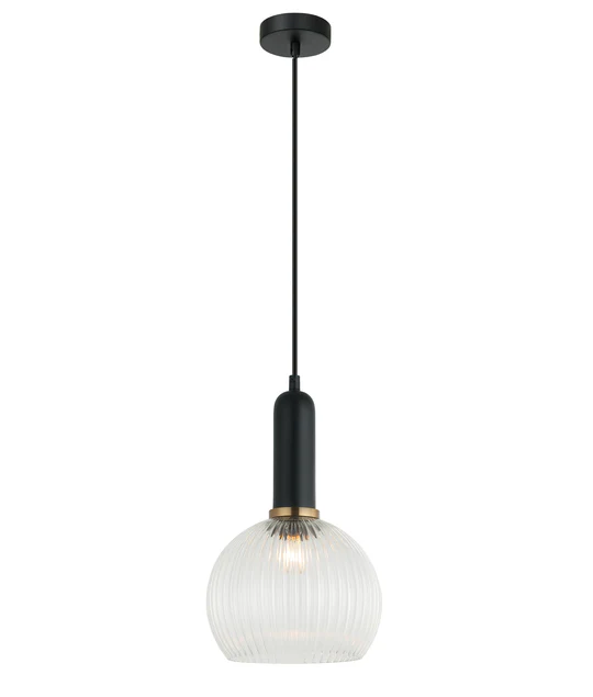 VINTAJ Clear Wine Glass Shape Ribbed Glass Pendant Lights VINTAJ6