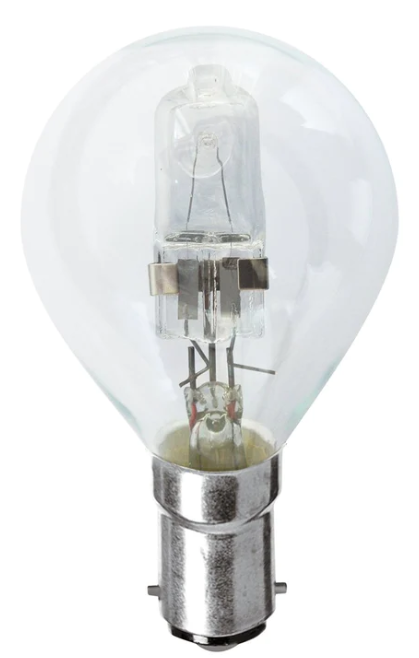 CLA LIGHTING HALOGEN GLOBE SBC FANCY ROUND 18W CLEAR 2800K CLAHAFR18WSBCCL