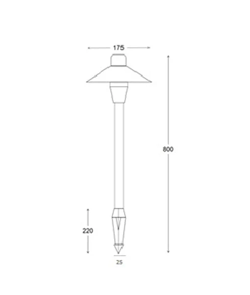 COOLIE: Exterior Coolie Rustic Antique Brass Spike Lights IP54 COOLIE01