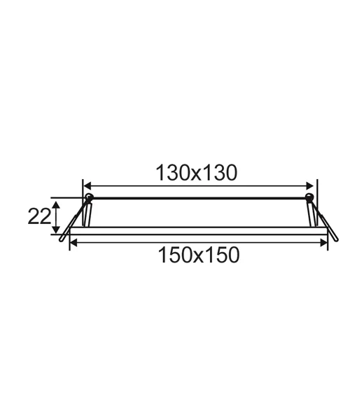SLICKTRI LED Dimmable Ultra Slim Tri-CCT Recessed Downlights Square SLICKTRI1S