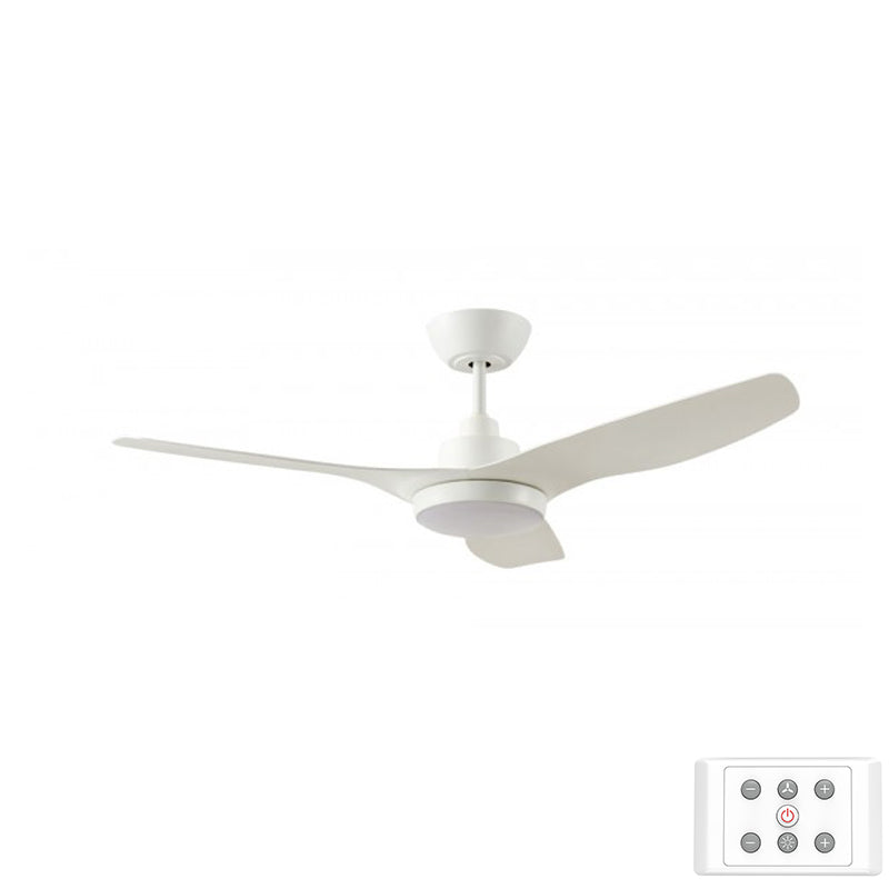 Ventair DC3 Ceiling Fan with CCT LED Light & Wall Control – White 48″ DC31203WH-LWC