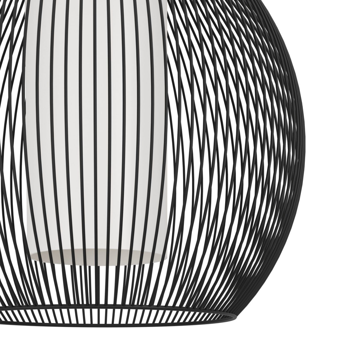 Razon 1 Light Pendant Large E27 40W Black 900828N