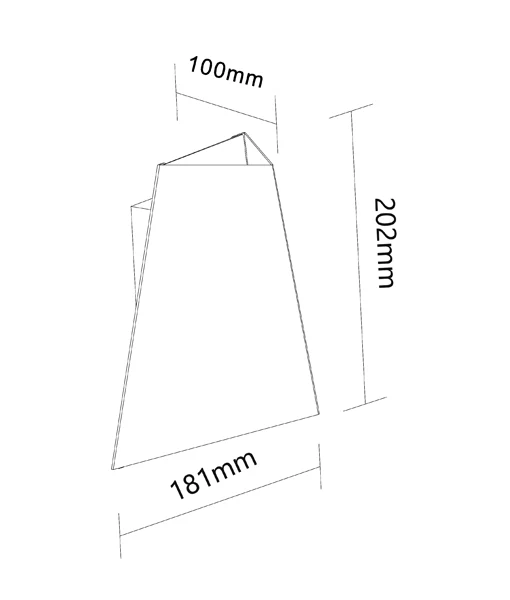 WALL INTERNAL Angled Up/Down S/M CITY LED SAND WH DELHI Cla lIghting