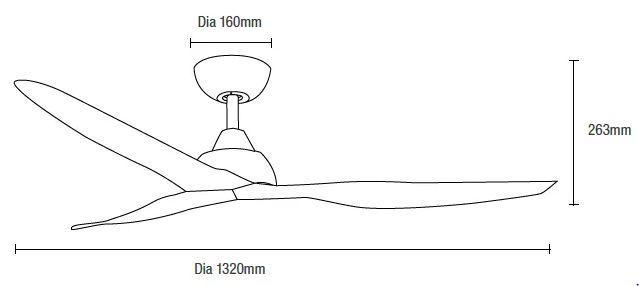 Avoca DC 52" Smart WIFI Ceiling Fan In White MADC133WWR