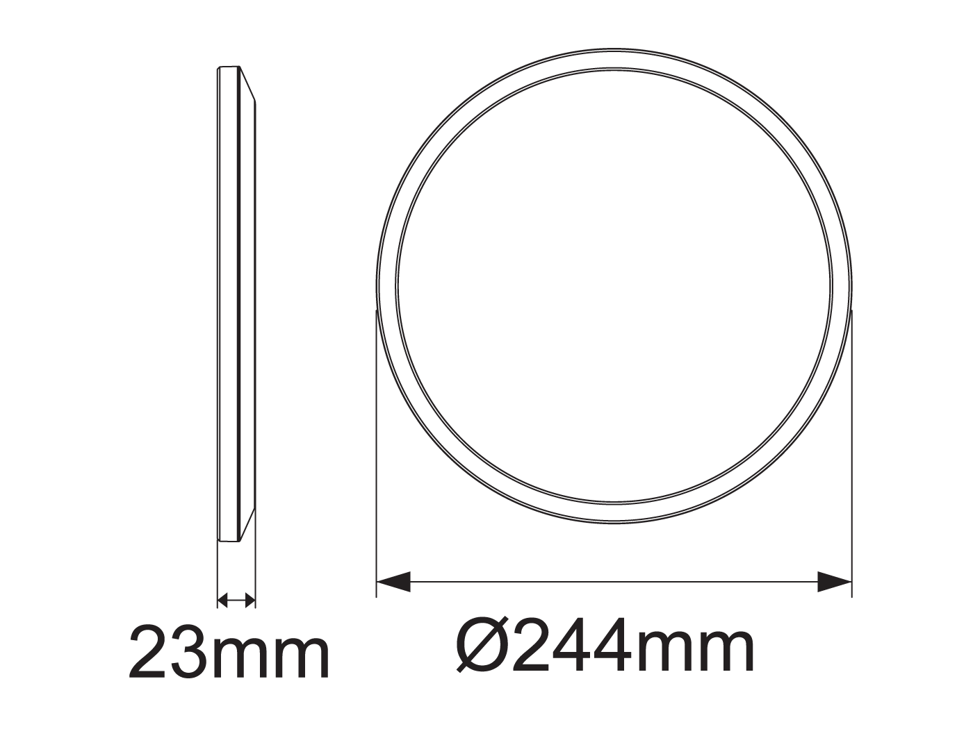 Architectural Oyster Ultrathin Mini 244mm x 23mm 13w V Colour - 181007