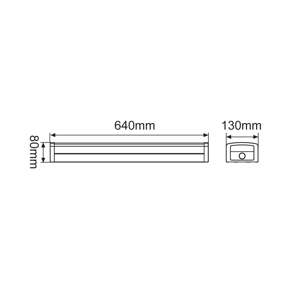 Stellar V Wide Five-Colour EMG Batt 3000K/4000K/5000K/5700K/6500K Dimmable MW Sensor IP20W - 211025DEMS