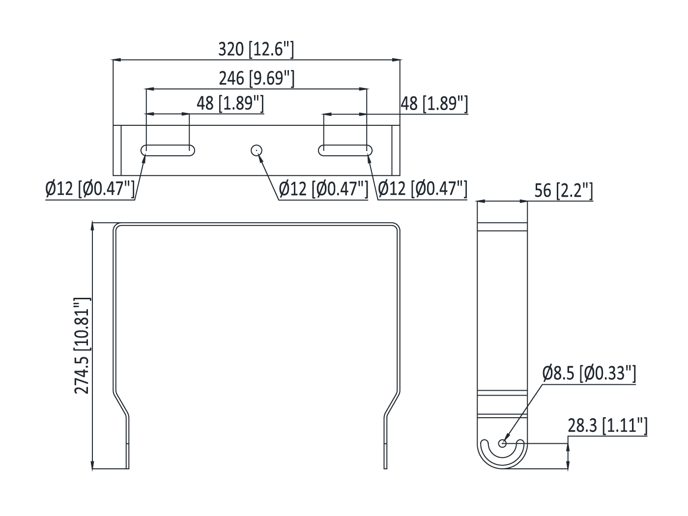 Storm Area Light 75W-100W-150W U Bracket - 463119