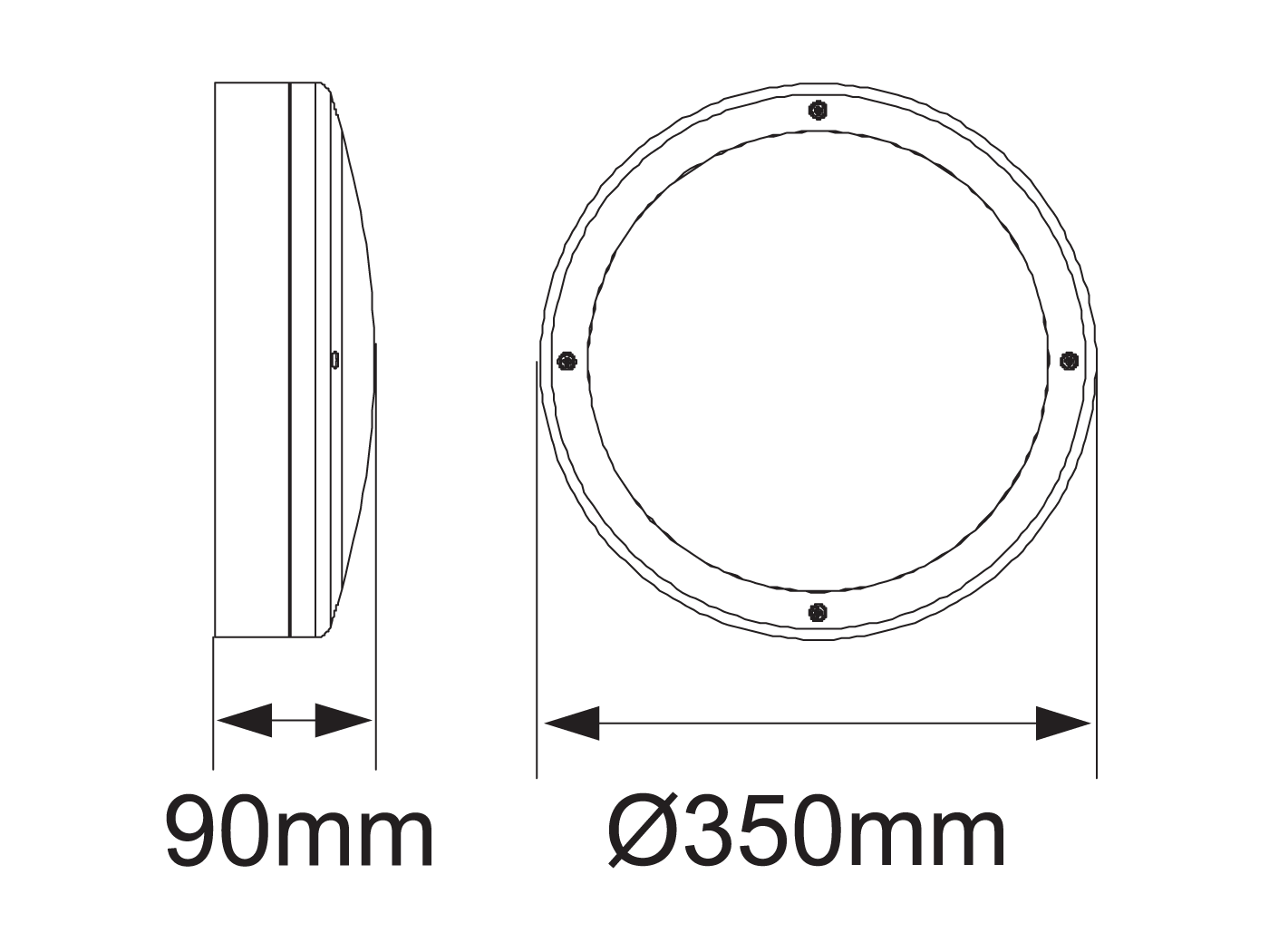 Rotunda IP65 Bunker 5000K Black - 282015