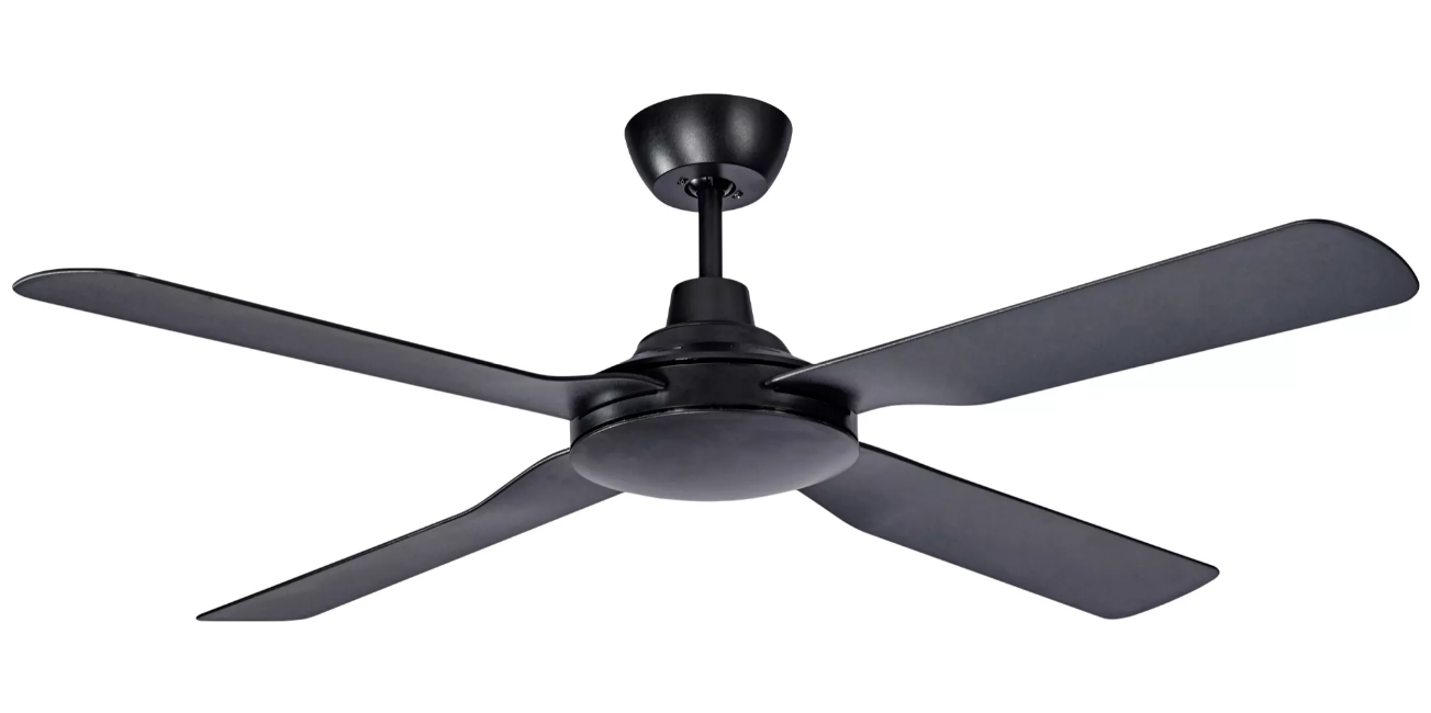 Discovery II 56" 4 Blade ABS Ceiling Fan In Matt Black MDF144M