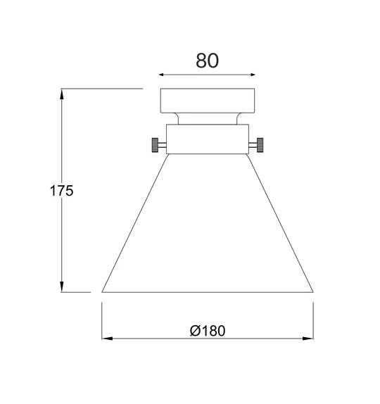 D.I.Y. Batten Fix Ceiling Lights - Small Cone Shape Fixtures DIYBAT06