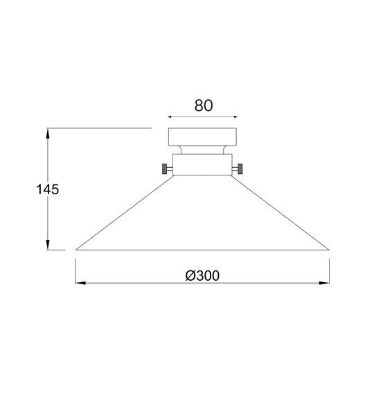 D.I.Y. Batten Fix Ceiling Lights Large Cone Shape Fixtures DIYBAT13