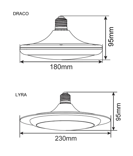 LYRA Oyster LED Globes LYRA3