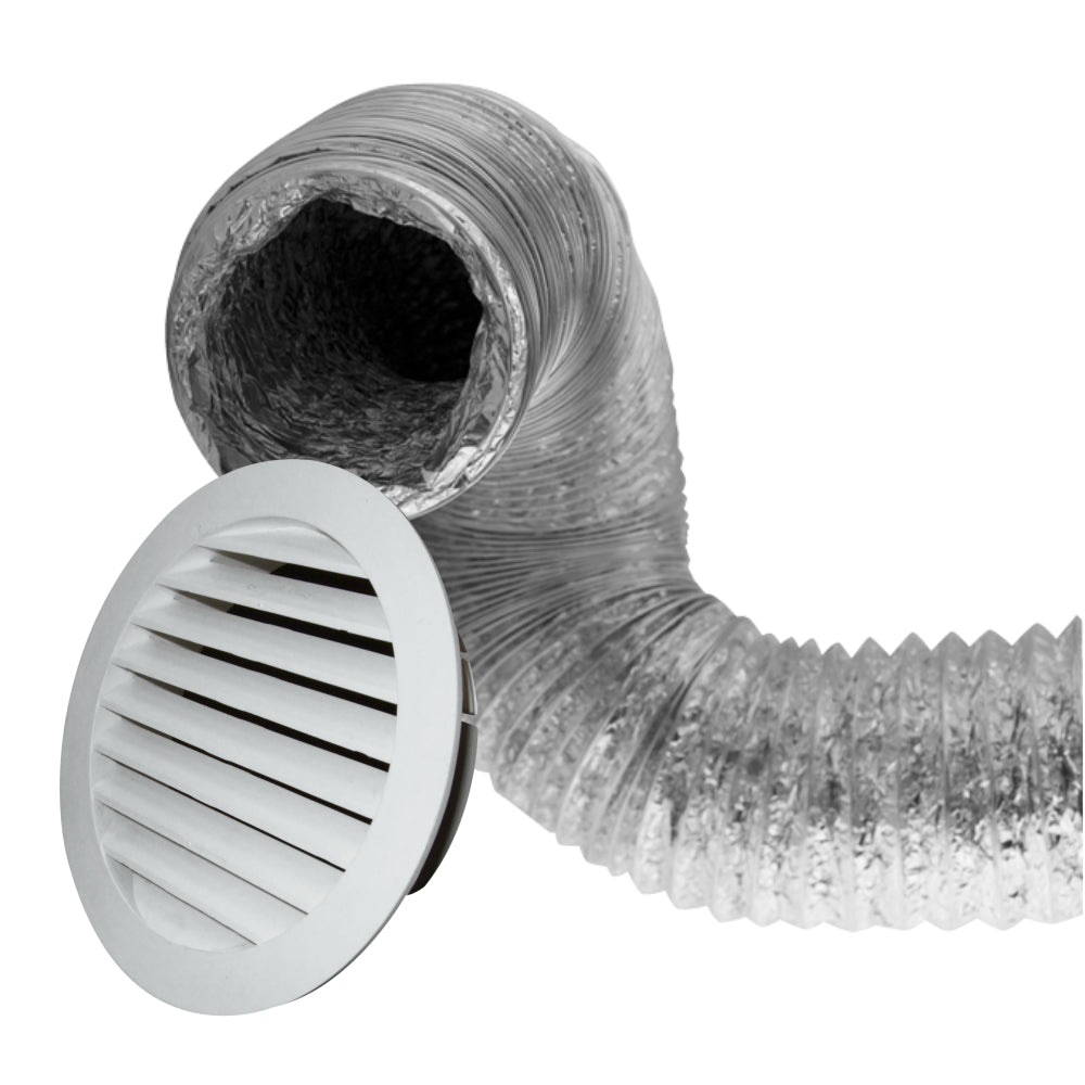 150mm Duct Kit 1.5 Meters Suit Exhaust Fans Or Bathroom 3 in 1 DA15015D