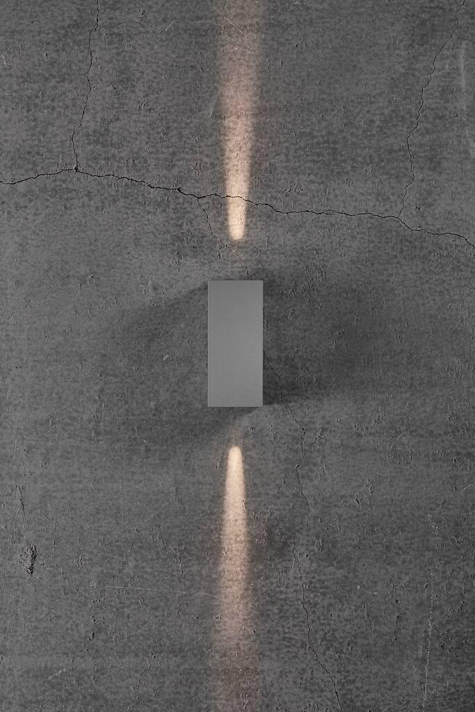 Asbol Kubi Wall Aluminium, Glass Gray, Clear - 2019071010