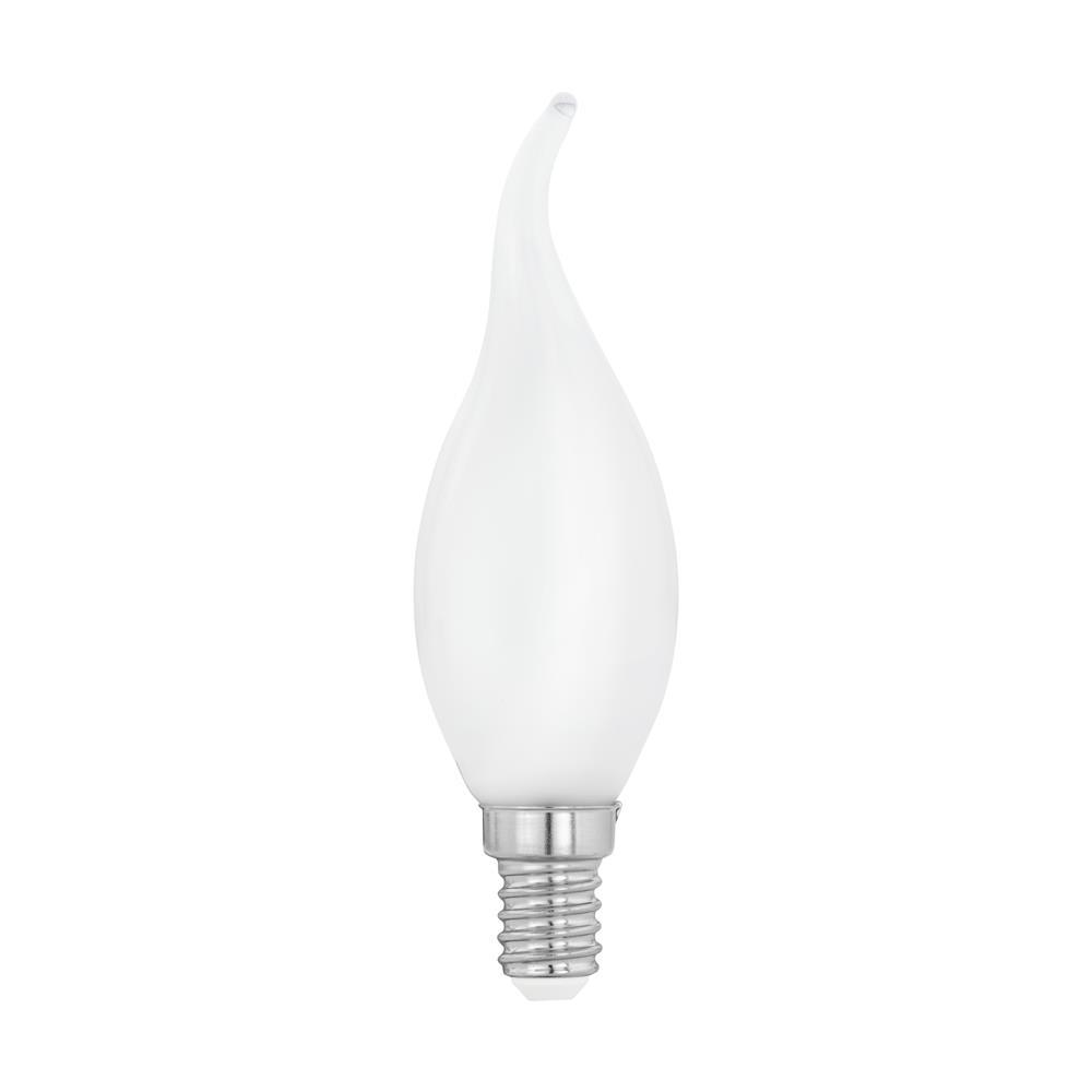 LED 4W Bent Tip Candle CF35 E12 Frosted 400lm 4000k Dimmable - ELE-E124W4KDFT
