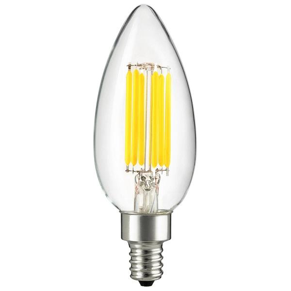 LED Cool White 6W 4000K E12 Dimmable Antique Filament Chandelier Bulb