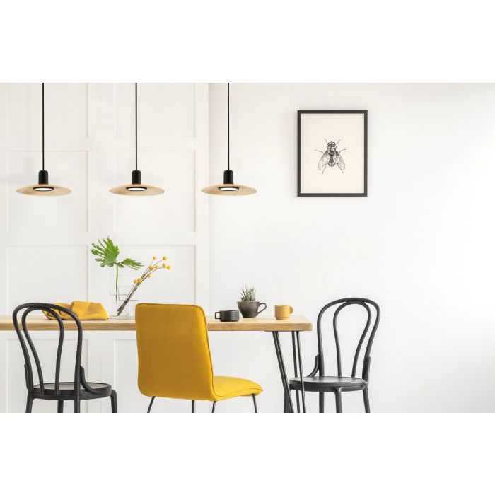 Mayazes 3 Light 5W LED Pendant Black Warm White 39912N