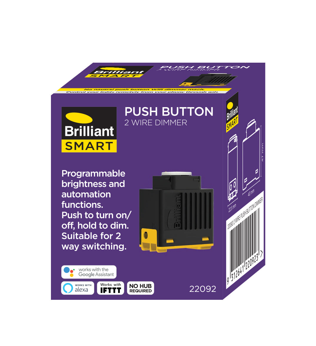 2 WIRE DIMMER PUSH BUTTON-22092