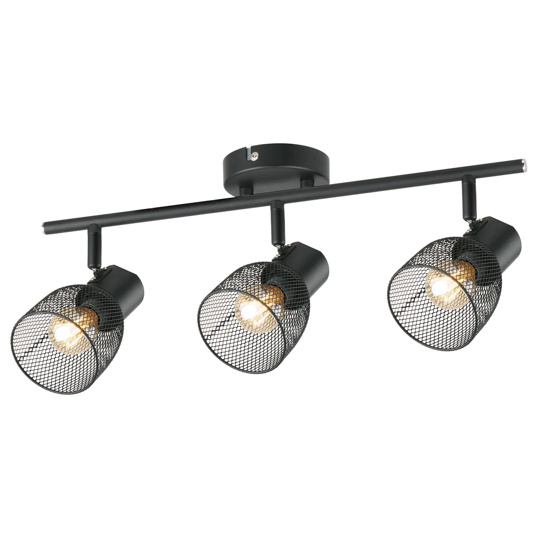 Emily 3 Head Industrial Straight Bar Spotlight- A10933BLK