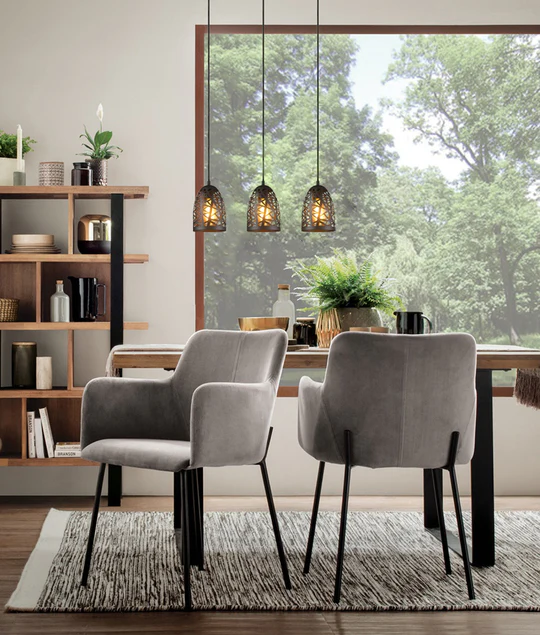 ESCAMA Interior Iron Cage Ellipse Pendant Lights ESCAMA1