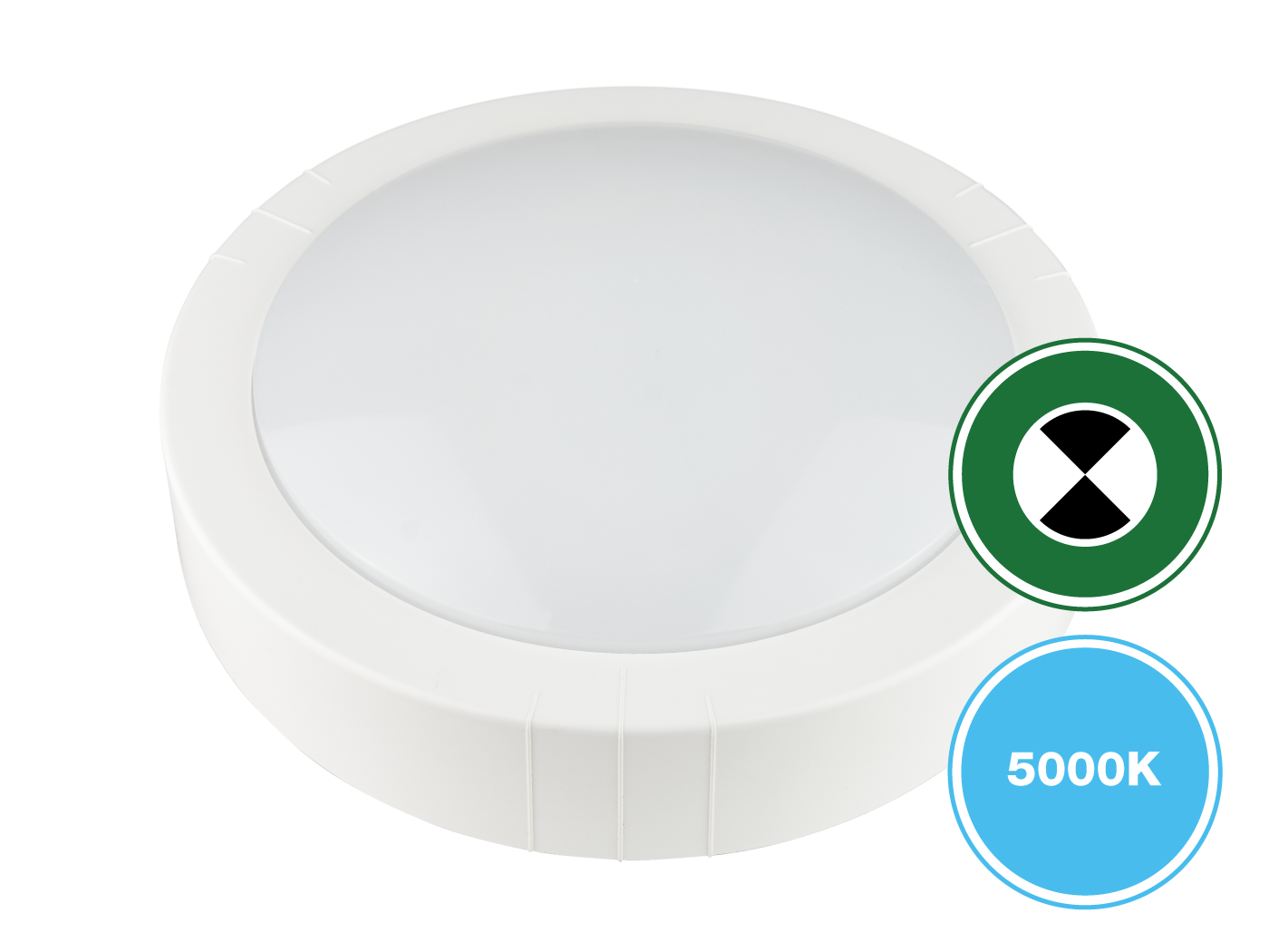 Espace IP65 Emergency Weatherptoof Bunker 5000K WH - 282006EM