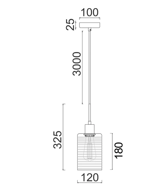 ESPEJO1 Oblong Glass with Line Effect Pendant Lights ESPEJO3