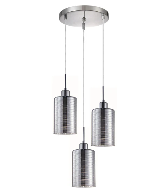 ESPEJO1 Oblong Glass with Line Effect Pendant Lights ESPEJO1X3R