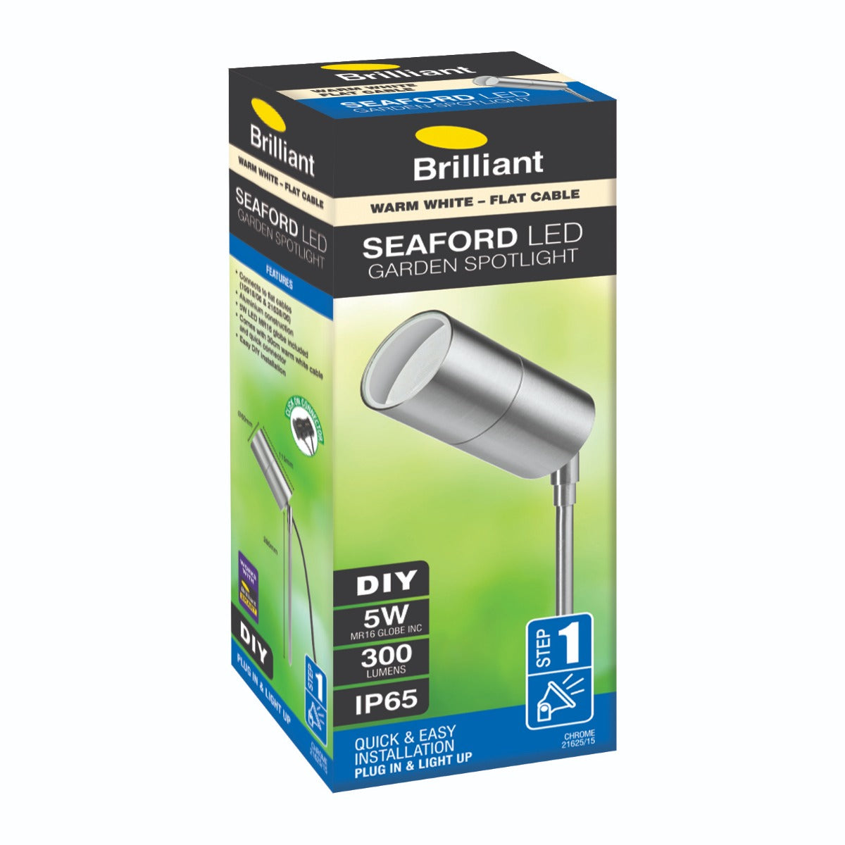 SEAFORD LED SPIKE 5W 3000K MR16 CHROME - 21625/15