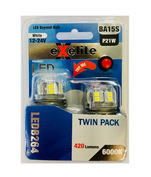 Exelite LED Bayonet Auto Globes LEDB264