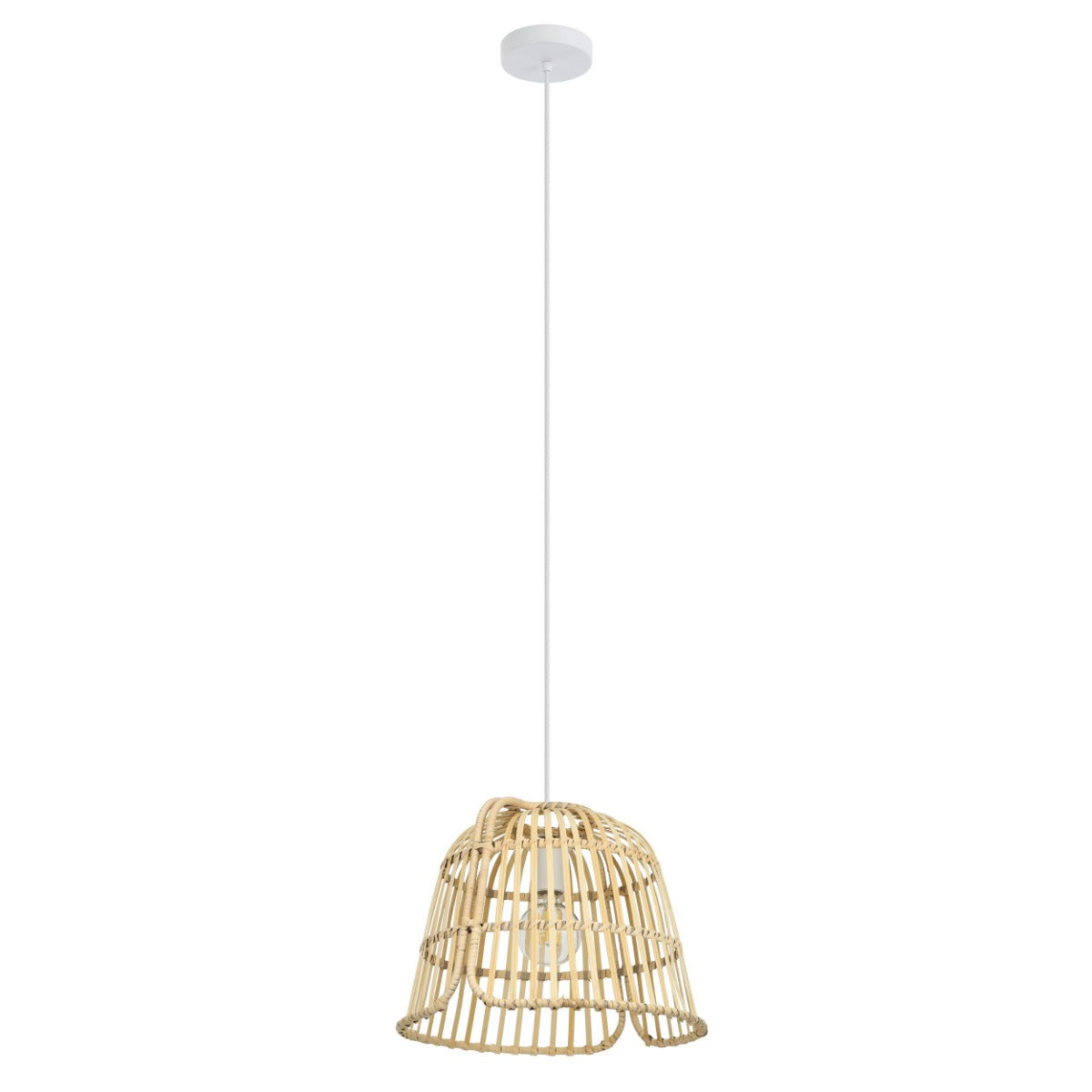 GLYNEATH PENDANT LIGHT 1X40W E27 CANE NATURAL 43873N