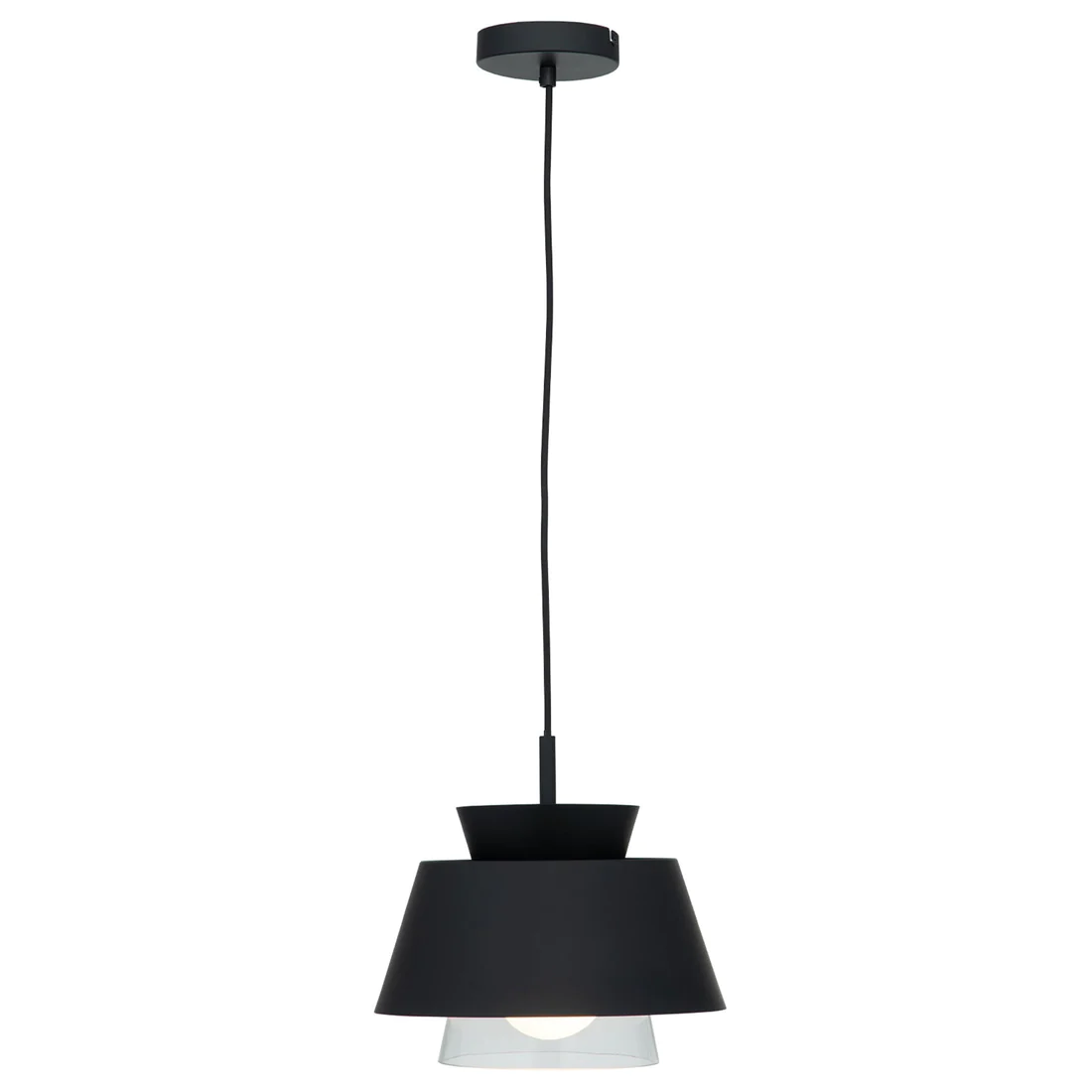 Fawkner 1Lt Light Pendant Black- MPLS016BLK