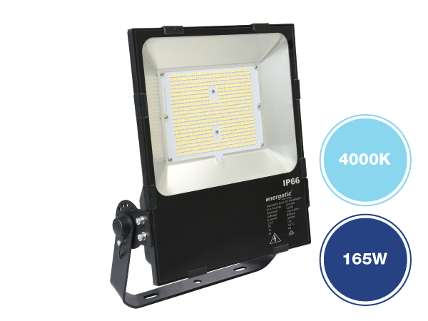 MarVelite Pro IP66 Commercial/Industrial Floodlight 4000K Black - 273184