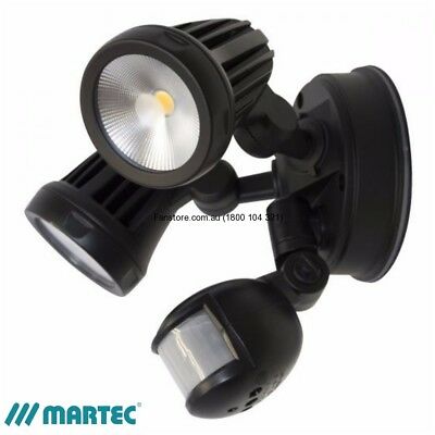Fortress LED BLACK 3000K Double Spot Light Exterior Security Sensor 26w