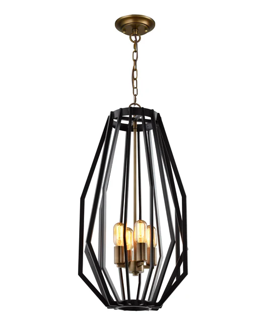 GAMBA Industrial Rustic Narrow Angular Cage Pendant Lights GAMBA2