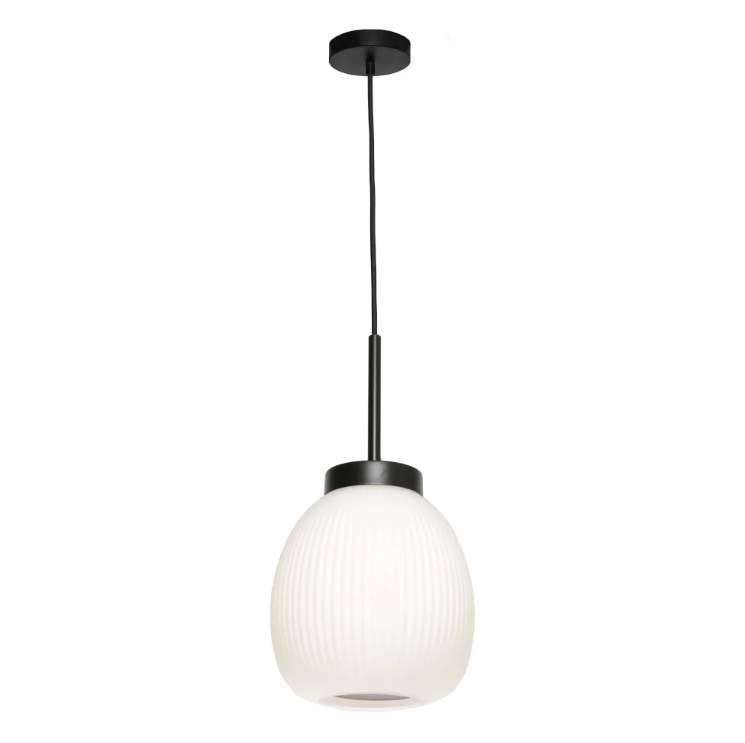 Garman 1 Light Pendant Light in Black - GARM1PBLK