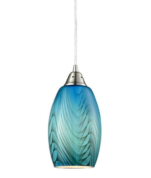 Glaze Series Pendants ES 60W BLU Hand blown Glass GLAZE3 CLA Lighting