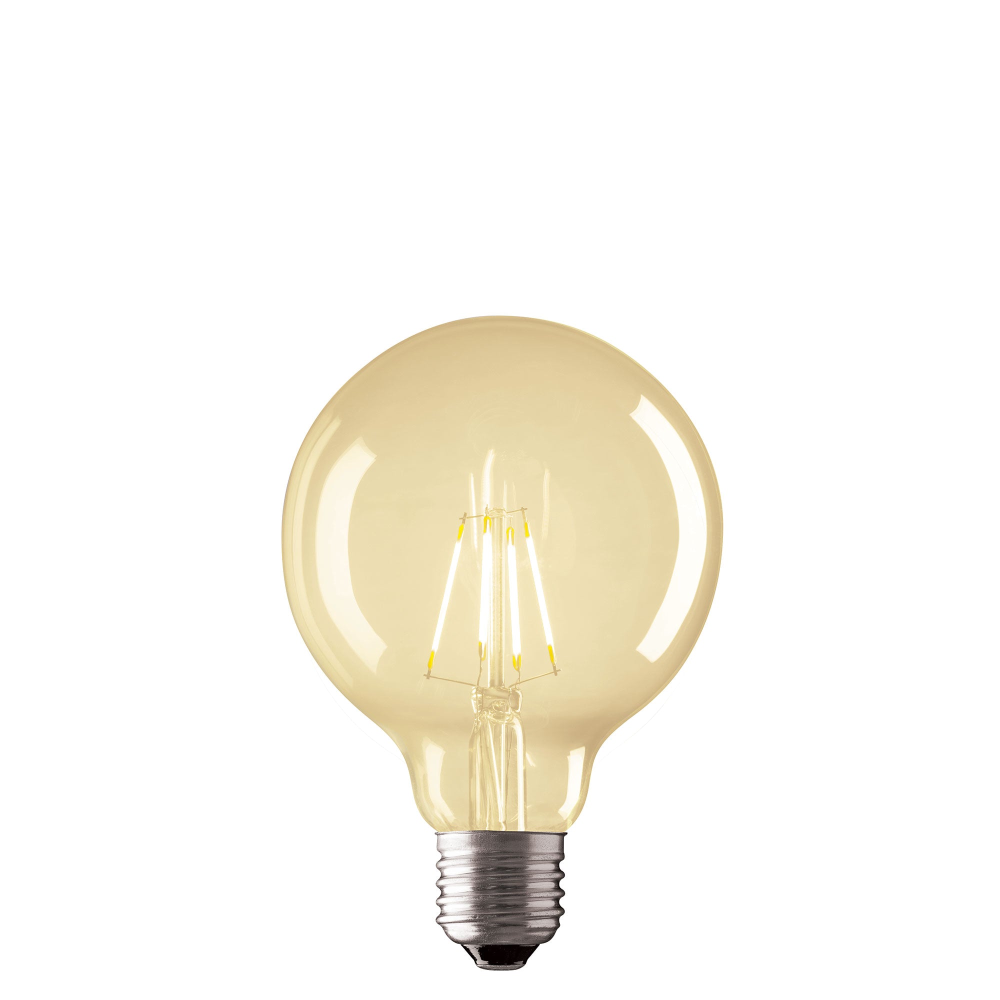 Retro Sphere 95 4W LED Globe E27 Amber (9E27LEDG95A) Mercator Lighting