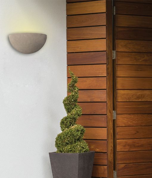 WALL LED 240V S/M Cement Grey Concrete Semicircle GOMO CLA Lighting