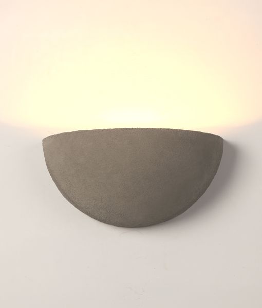 WALL LED 240V S/M Cement Grey Concrete Semicircle GOMO CLA Lighting
